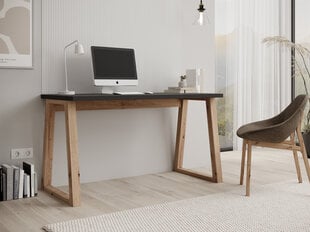 Kirjutuslaud ADRK Furniture Iwo, must/pruun hind ja info | Arvutilauad, kirjutuslauad | kaup24.ee