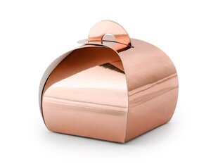 Декоративные коробки для лакомств, цвета розового золота, 6x6x5,5 см, 1 кор/50 упак (1 упак/10 шт) цена и информация | Праздничная одноразовая посуда | kaup24.ee