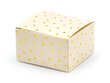 Dekoratiivsed karbid maiustustele, heleoranžid koos kuldset värvi täppidega, 6x3,5x5,5 cm, 1 pakk/10 tk цена и информация | Ühekordsed nõud | kaup24.ee