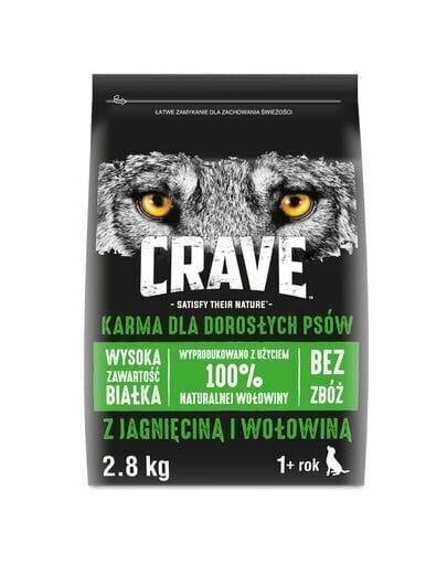 Crave täiskasvanud koertele lamba- ja veiselihaga 2,8 kg цена и информация | Kuivtoit koertele | kaup24.ee