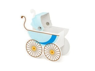 Декоративные коробки для лакомств Pram, синие, 9,5x9,5x4 см, 1 упак/10 шт цена и информация | Праздничная одноразовая посуда | kaup24.ee