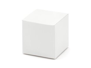 Декоративные коробки для угощений, белые, 5x5x5 см, 1 кор/50 уп (1 уп/10 шт) цена и информация | Праздничная одноразовая посуда | kaup24.ee