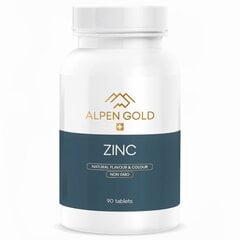 Toidulisand Alpen Gold Zinc 10mg, 90 tabletti hind ja info | Vitamiinid, toidulisandid, preparaadid tervise heaoluks | kaup24.ee