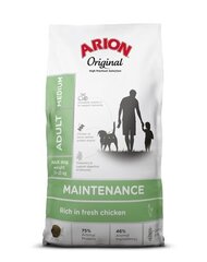 Arion Original Maintenance Adult корм для взрослых собак средних пород с курицей, 12 кг цена и информация | Сухой корм для собак | kaup24.ee