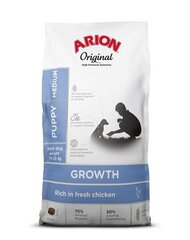 Arion Original Growth keskmist tõugu kutsikatele kanaga, 12 kg hind ja info | Kuivtoit koertele | kaup24.ee