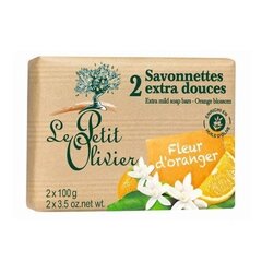 Мыло Le Petit Olivier Extra Orange, 2 x 100 г цена и информация | Мыло | kaup24.ee