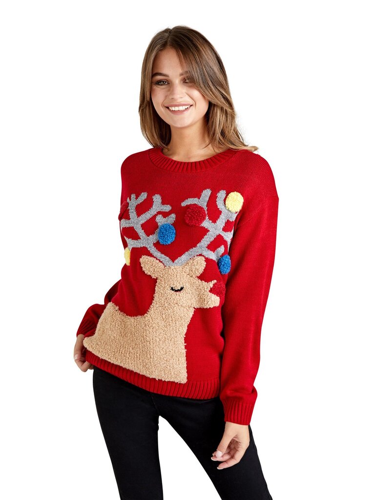 Naiste kampsun Iska Christmas Light Reindeer Jumper, ML4417 hind ja info | Naiste kampsunid | kaup24.ee