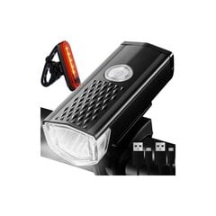 LED USB jalgrattatuli + tagatuli 23679 hind ja info | Jalgratta tuled ja helkurid | kaup24.ee