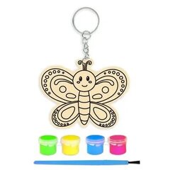 Puidust maalimise ripats lastele Creative Butterfly Set цена и информация | Принадлежности для рисования, лепки | kaup24.ee