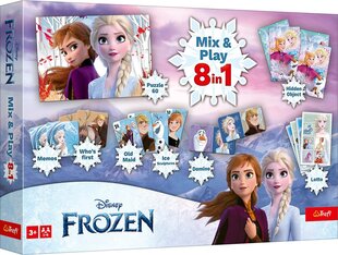 TREFL FROZEN lauamängude komplekt 8in1 Mix&play hind ja info | Liivakastid, liiv ja mänguasjad | kaup24.ee