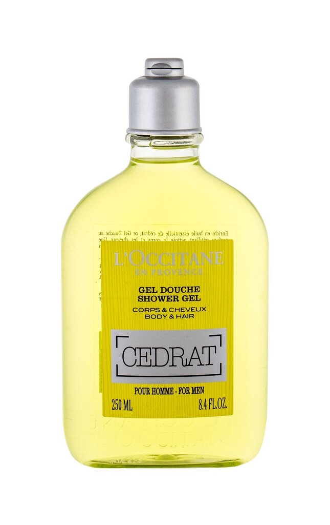 Šampoon ja dušigeel L'Occitane Cedrat meestele 250 ml hind ja info | Dušigeelid, õlid | kaup24.ee