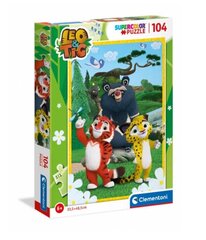 Clementoni pusle 104 elemendiga SuperKolor Leo&Tig 27547 цена и информация | Настольные игры, головоломки | kaup24.ee