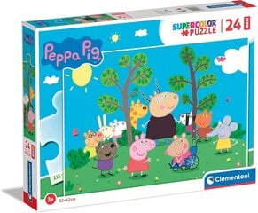 Clementoni Pusle 24 Maxi SuperKolor Peppa Pig 24237 цена и информация | Настольные игры, головоломки | kaup24.ee