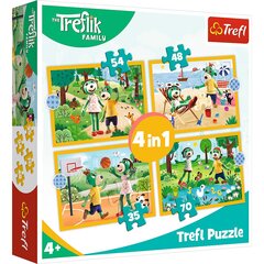 Trefl Puzzle 4in1 Trefliki puhkusel 34623 - mõistatused lastele цена и информация | Настольные игры, головоломки | kaup24.ee