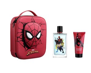 Komplekt Marvel Spider - Man poistele: EDT 100 ml + dušigeel 60 ml + kosmeetikakott цена и информация | Духи для детей | kaup24.ee