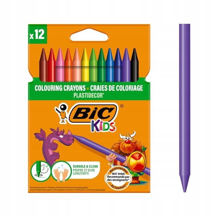 BIC koolilapp 1-3 klassile: värvipliiatsid, markerid, pliiatsid, klotsid, liim + boonus цена и информация | Kunstitarbed, voolimise tarvikud | kaup24.ee