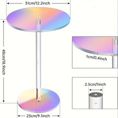 'Акриловый столик в классическом стиле с пьедесталом. ' цена и информация | Кухонные и обеденные столы | kaup24.ee