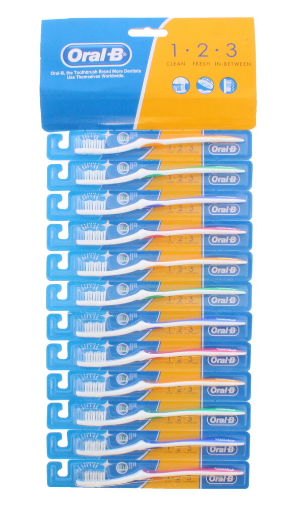 Hambaharjad Oral-B 123 Medium 40, 12 tk цена и информация | Suuhügieen | kaup24.ee