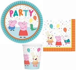 Peokomplekt Peppa Pig Confetti, 32-osaline hind ja info | Ühekordsed nõud | kaup24.ee