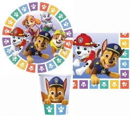 Peokomplekt Paw Patrol Color Paws, 32-osaline hind ja info | Ühekordsed nõud | kaup24.ee