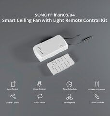 Товар с повреждённой упаковкой. Sonoff iFan04 смарт-контроллер Wi-Fi для вентилятора и освещения цена и информация | Товары для сантехники с поврежденной упаковкой | kaup24.ee