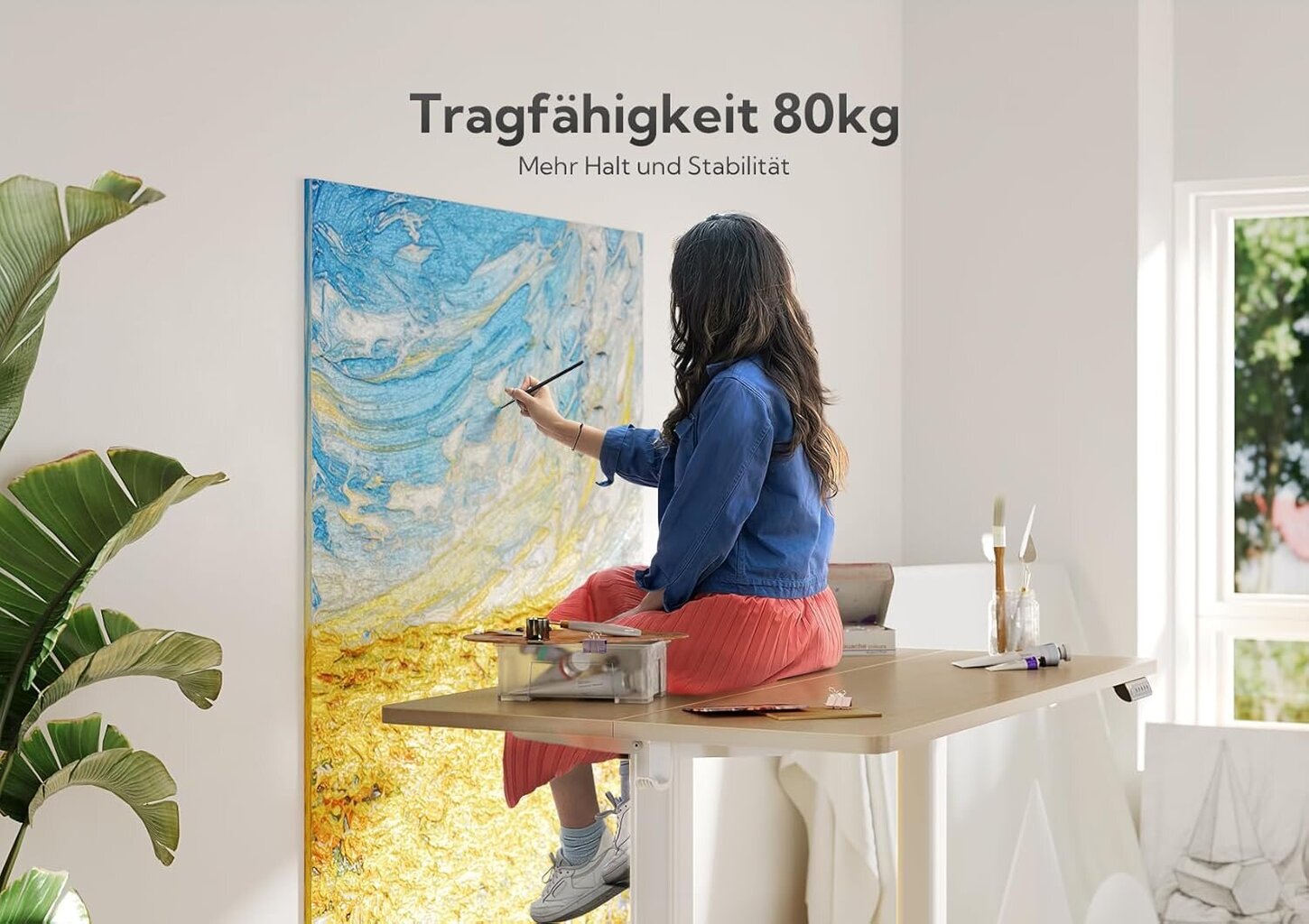 Reguleeritava kõrgusega kirjutuslaud Claiks 60x120cm цена и информация | Arvutilauad, kirjutuslauad | kaup24.ee