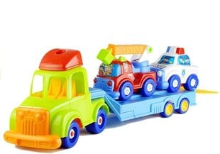 Veoauto autode ja lisavarustusega цена и информация | Игрушки для мальчиков | kaup24.ee