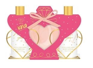 Komplekt Aurora XoXo: dušigeel, 150 ml + kehapalsam, 150 ml + duši svamm hind ja info | Kehakreemid, kehaspreid | kaup24.ee