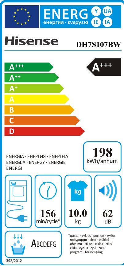 Hisense DH7S107BW цена и информация | Pesukuivatid | kaup24.ee