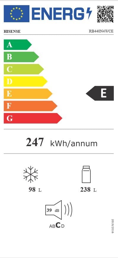 Hisense RB440N4WCE цена и информация | Külmkapid | kaup24.ee