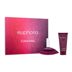 Kosmeetikakomplekt Calvin Klein Euphoria EDP naistele: parfüümvesi 100 ml + kehapiim 100 ml hind ja info | Naiste parfüümid | kaup24.ee