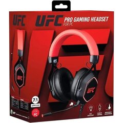 Игровая гарнитура UFC Pro Konix, объемный звук 7.1, черно-красная цена и информация | Наушники | kaup24.ee