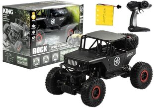 Машинка с дистанционным управлением Jeep R / C 1:18, черная  цена и информация | Игрушки для мальчиков | kaup24.ee