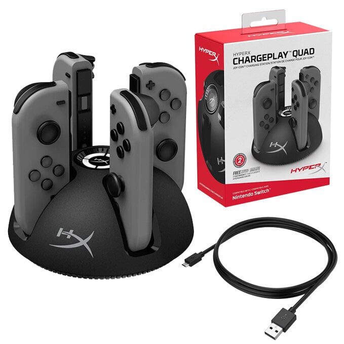 Nintendo Switchi laadimisjaam HyperX ChargePlay Quad USB hind ja info | Mobiiltelefonide laadijad | kaup24.ee