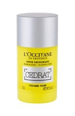 Карандашный дезодорант L'Occitane Cedrat для мужчин 75 g цена и информация | Парфюмированная косметика для мужчин | kaup24.ee