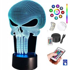 Punisher Skull RGB LED PLEXIDO öölamp hind ja info | Laualambid | kaup24.ee