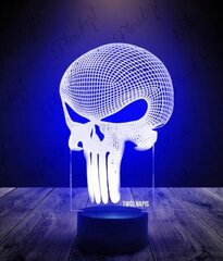 Ночник Punisher Skull RGB LED PLEXIDO цена и информация | Настольные лампы | kaup24.ee