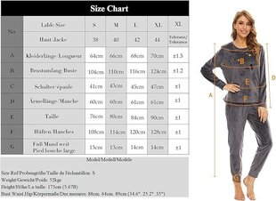 Домашний костюм женский, серый, L цена и информация | Женские пижамы, ночнушки | kaup24.ee