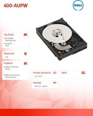 Dell 400-AUPW цена и информация | Внутренние жёсткие диски (HDD, SSD, Hybrid) | kaup24.ee