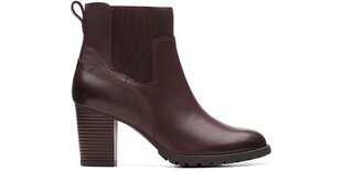 Clarks Women's Verona Ease burgundia värvi nahast slip-on saapad hind ja info | Naiste saapad | kaup24.ee