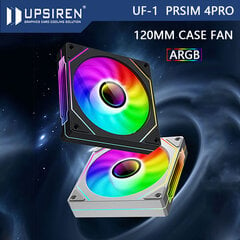 UF-1 PRISM 4 PRO arvuti šassii ventilaator 12cm ARGB 4 Pin PWM vaikne jahutusventilaator 12V suur õhuhulk 45.2CFM/600-1500RPM hind ja info | Lisaseadmed | kaup24.ee