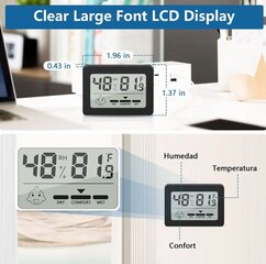 Digitaalne termomeeter hügromeetriga Oria HC2, 4 tk. hind ja info | Ilmajaamad, termomeetrid | kaup24.ee
