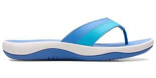 CLARKS Women's Sunmaze Surf sinised nahast plätud hind ja info | Naiste plätud ja sussid | kaup24.ee