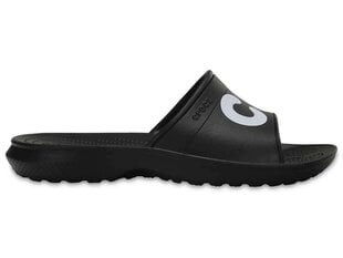 CROCS CLASSIC GRAPHIC SLIDE Naiste mustad antibakteriaalsed flip-flopid hind ja info | Naiste plätud ja sussid | kaup24.ee