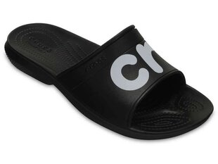 CROCS CLASSIC GRAPHIC SLIDE Naiste mustad antibakteriaalsed flip-flopid hind ja info | Naiste plätud ja sussid | kaup24.ee