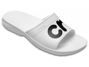 Женские шлепанцы CROCS CLASSIC GRAPHIC SLIDE белые цена и информация | Шлепанцы, тапочки для женщин | kaup24.ee