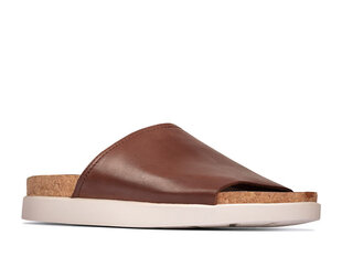 CLARKS Meeste Sunder Slide pruunid nahast flip-flopid hind ja info | Meeste plätud, sussid | kaup24.ee