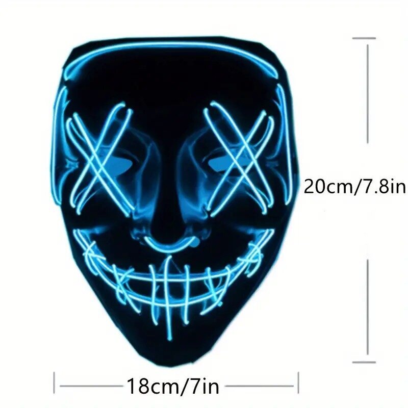 LED-mask, oranž цена и информация | Karnevali kostüümid | kaup24.ee