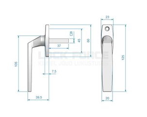 Aknalink “Hoppe Tokyo” valge Arutech hind ja info | Plastikaknad | kaup24.ee