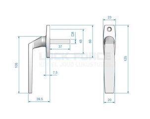 Aknalink “Hoppe Tokyo” must Arutech hind ja info | Plastikaknad | kaup24.ee